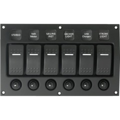 Talamex - SWITCHPANEL CURVED DESIGN 6 SWITCHES - 14.576.021